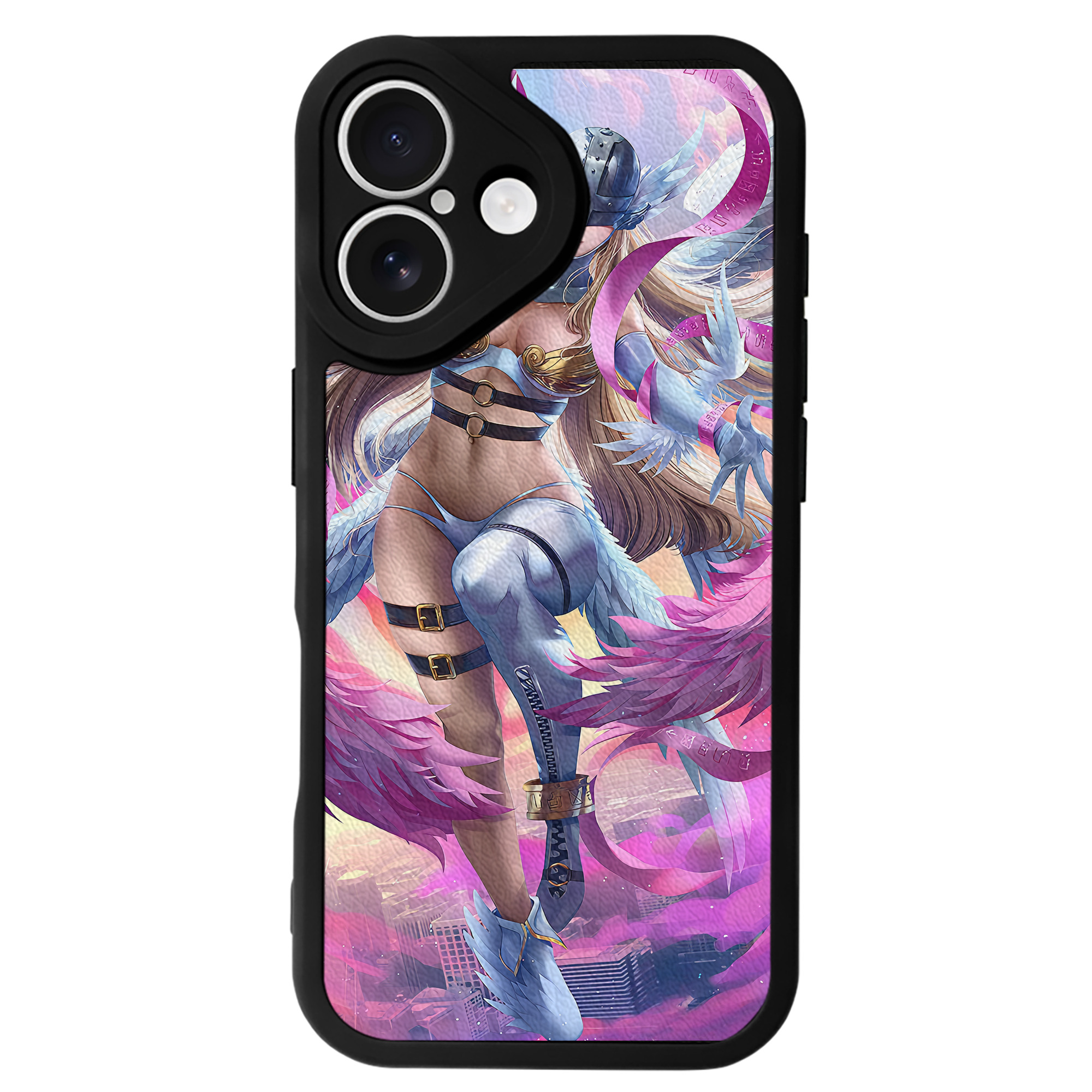 （画像用） Digimon デジタルモンスター/デジモン 【iPhone 16シリーズ対応】シリコンスマホケース（レザー調） 材質：シリコン